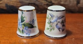 Vtg Royal Worcester + Royal Grafton Doves &amp; Flowers English China Thimbles - $9.89