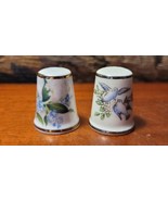 Vtg Royal Worcester + Royal Grafton Doves &amp; Flowers English China Thimbles - £7.90 GBP