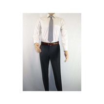 Men Renoir Flat Front Suit Separate Pants Slim Fit Soft Feel 202-1 Charcoal image 2