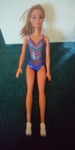 2017 Mattel Barbie Water Play Beach Doll Blue Swimsuit FJD97  - £7.47 GBP