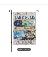 Home Garden Flag Banner Double Sided Outside Lake Rules Yard Decor 12.5 ... - £17.98 GBP