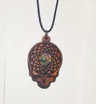 Grateful Dead SYF Mahogany Wood Blown Glass Pendant  Necklace  #1 - $42.99