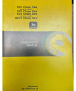 John Deere 50/55/60V/80EV Chain Saw Operator Manual OM-TY3930 J9 - €10,36 EUR