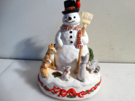 Vintage Otagiri Musical Figurine Frosty The Snowman  Holiday Christmas - £19.90 GBP