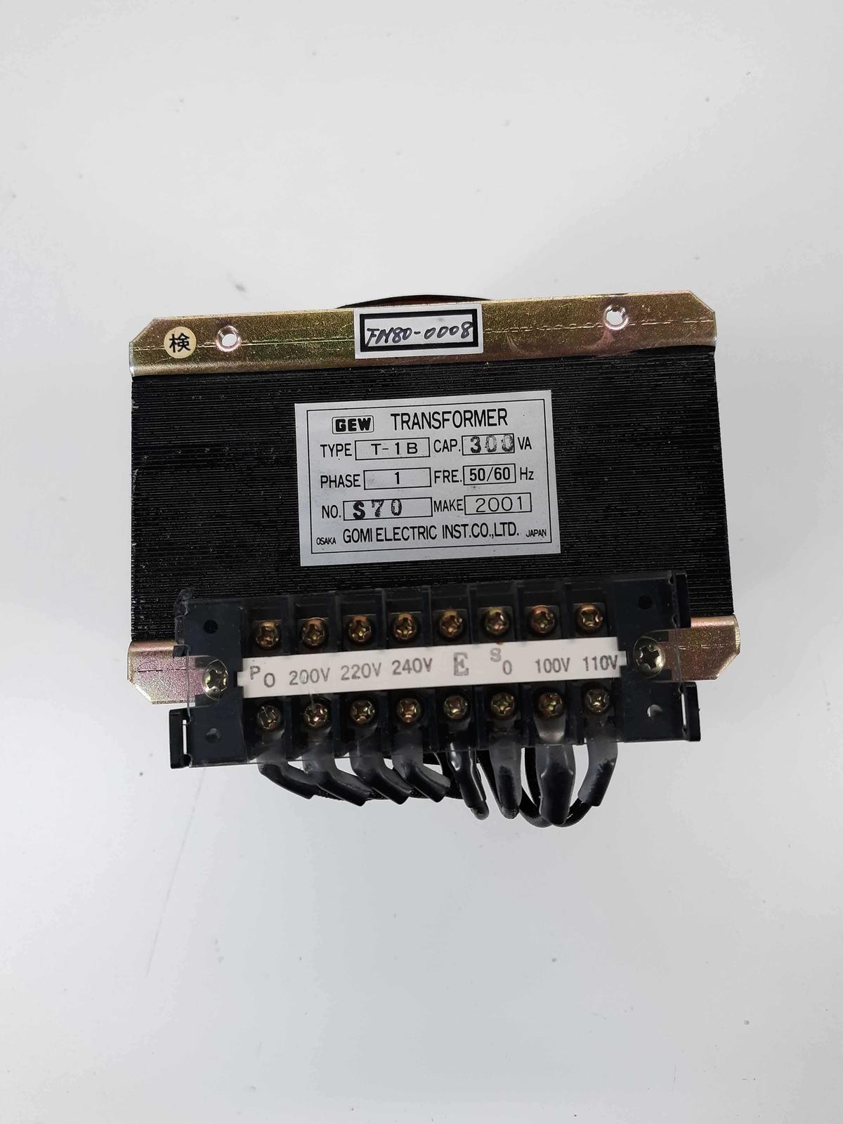  T-1B FM80-0008 Transformer T-1B 300 VA  - $60.00