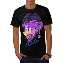 Wellcoda Night Ride Classic Car Mens T-shirt, City Graphic Design Printed Tee - £14.63 GBP+