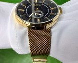 gold vintage circular big face watch mother of pearl dial - $329.90