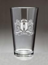O&#39;Hara Irish Coat of Arms Pint Glasses (Sand Etched) - £54.23 GBP