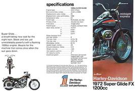 1972 AMF Harley-Davidson Super Glide FX 1200cc - Promotional Advertising Poster - $32.99