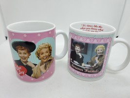 Lot of 2 Coffee Tea Mugs Cups I Love Lucy Friends Forever - $24.75