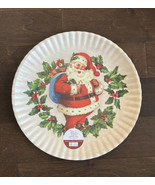 Sleigh Hill Christmas Platter melamine New Santa Claus Holly Berries - £21.17 GBP