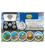 2012 USA Colorized National Parks quarters 5 Coins Set With Gift Box - £12.54 GBP