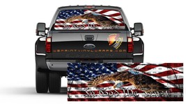 American Flag Flying Eagle In God We Trust  Rear Window Perforated  Grap... - £39.88 GBP