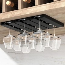 Kitchen Accessories Wall Mount Wine Glasses Holder Stemware Hanging Glass Racks - £21.34 GBP