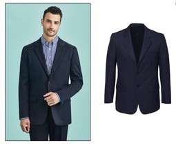 NWT Mens Cool Stretch 2 Button Classic Jacket- Biz Corp- Sz 40- Navy Blue - - $67.95