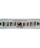 HAND CRAFTED NATURAL FOUR ROW BUFFALO BONE CHOKER #547 native style neck... - £9.75 GBP
