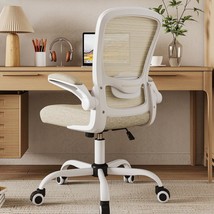 The Mimoglad Home Office Chair, In A Modern Beige Color, Features An Adj... - $155.99