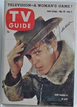 STEVE McQUEEN SIGNED TV GUIDE May 30 - June 5, 1959 - Wanted Dead Or Ali... - $3,200.00