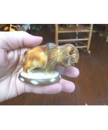 (TNE-BUF-449E) Buffalo bison TAGUA NUT Figurine carving Vegetable love b... - $630.82 MXN