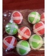 Christmas Colored  Montessori Sticky Balls 6 Red 6 Green. - $8.79