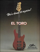 G&amp;L El Toro Bass Series guitar original 1983 advertisement 8 x 11 ad print - £3.05 GBP