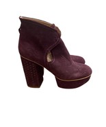 Free People Constantine Platform Ankle Boots Burgundy Size 7 *need laces* - $101.55 CAD