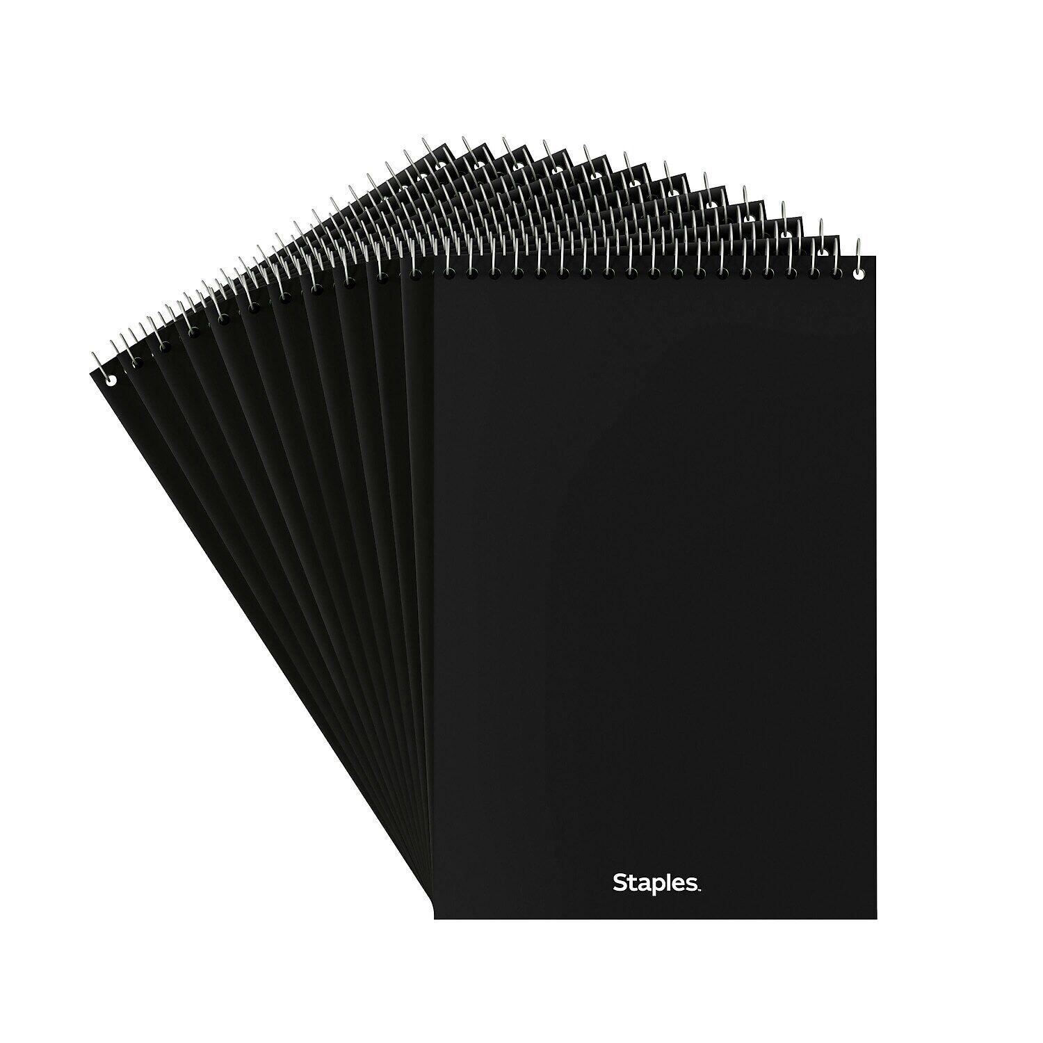 Staples Steno Pads 6" x 9" Gregg Ruled Green 80 Sheets/Pad Dozen Pads/Pack