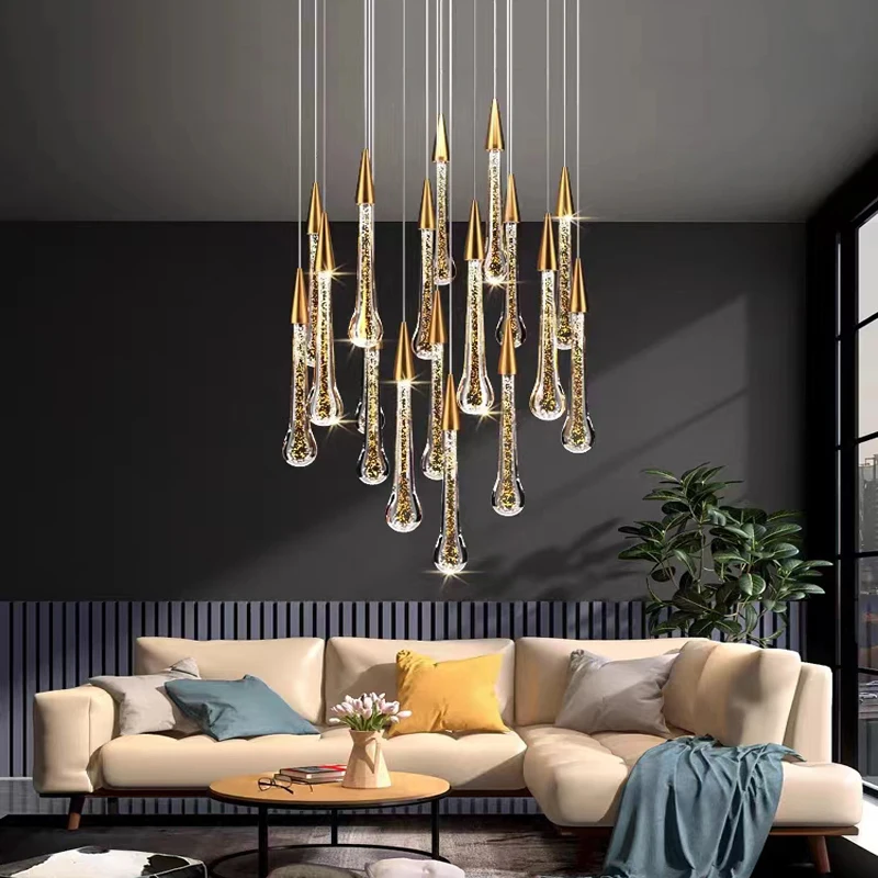 Stal chandelier lustre restaurant bar compound stair light living room bedroom lighting thumb200