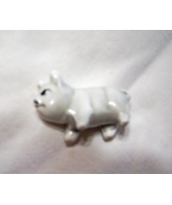  White Ceramic Miniature Pig Figurine  - £7.86 GBP