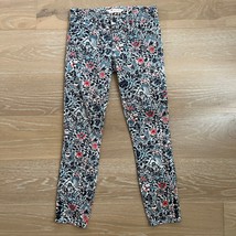 Tory Burch Blue Lake Emmy Skinny Ankle Jeans Butterfly Floral sz 25 - £57.06 GBP