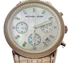 MICHAEL KORS MK-5020 Quartz All SS MOP Women&#39;s Wristwatch - £24.80 GBP