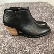 Ecco Shape Western Bootie Black Leather EU41 Boots US 10.5 Comfort Heels - £34.79 GBP
