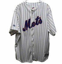 New York Mets Jersey Blank Pinstripe Vintage 00s Majestic Authentic 2XL Made USA - £38.45 GBP