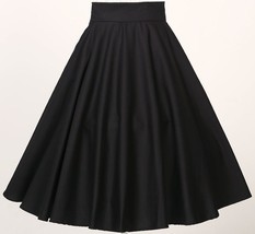 women retro vintage rockabilly 50&#39;s party club clothes full circle skirt black - £20.55 GBP