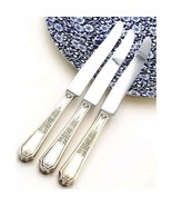 1847 Rogers Bros Ancestral Silverplate Set of 3 Dinner Knives Discontinued - $422.78 MXN