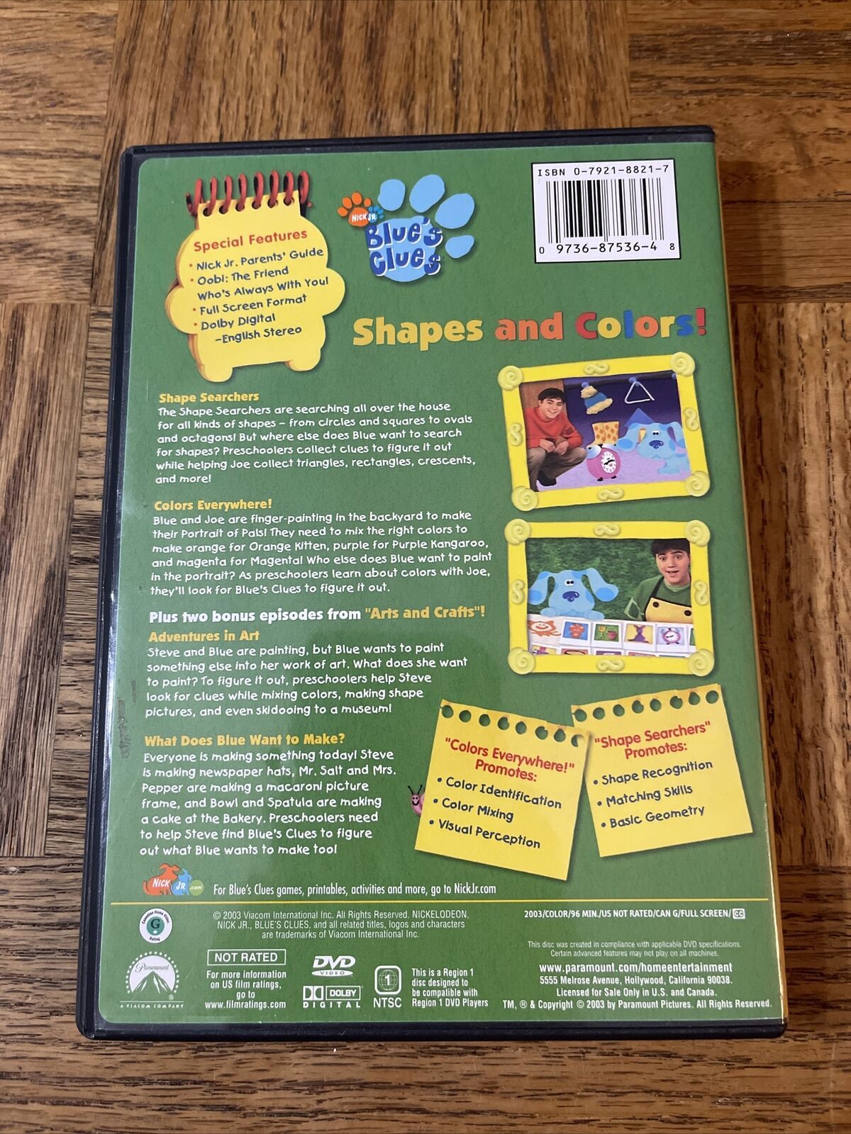 Blues Clues Shapes And Colors DVD DVDs & Bluray Discs