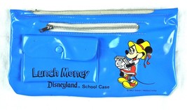 Disneyland Minnie Mouse Vtg School Case Vinyl Zippered Lunch Money Disne... - $26.96