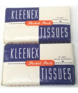 Kleenex Tissues 1950 Pocket Pack Set of 2 Vintage Retro Cellophane New O... - £7.09 GBP