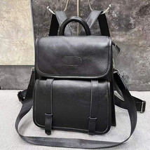 Women&#39;s Cow Leather Bag Soft Leather Backpack Genuine Leather Casual Large-Capac - £65.67 GBP