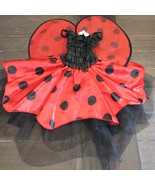 Lady Bug Kids Girl Costume with Wings Red &amp; Black up to 24 months Halloween - $22.90 CAD