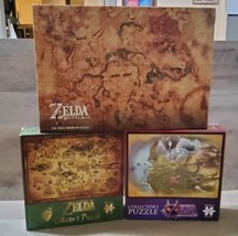 Legend of Zelda 3pc Collectors Jigsaw Puzzle Set 2014-2018 Complete 550 &amp; 750 pc - £74.47 GBP