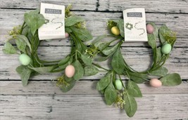 Easter Wreath Garland w/ Eggs &amp; Leaves NEW 2 PACKS 6 ft. each / 12 ft. t... - £9.33 GBP