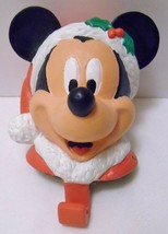 Mickey Mouse Heavy Resin Christmas Stocking Holder 4&quot; H - £32.03 GBP