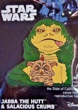 Disney Star Wars Jabba The Hut and Salacious B Crumb Collectors Enamel Pin New - £15.45 GBP