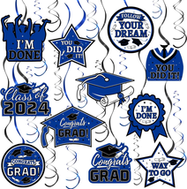 Graduation Decorations Class of 2024 54 Pieces, Graduation Hanging Swirl for Con - £17.15 GBP