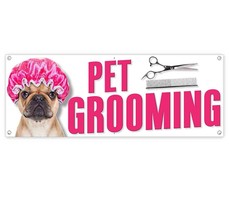 PET GROOMING CLEARANCE BANNER Advertising Vinyl  Flag Sign INV - £17.22 GBP