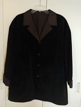 Danier Ladies Black Suede Leather Reversible JACKET-8/10-BARELY WORN-MADE Canada - £11.76 GBP