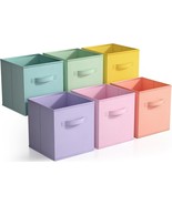 6-Pack Foldable Storage Cloth Cube Basket Bin Cubby Organizer for Closet... - £37.73 GBP