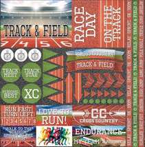 Reminisce Elements Cardstock Stickers 12"X12"-Track & Field - $40.18