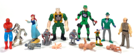 Lot of 14 Vintage Mixed Toy-Star Wars Lobat Disney Mermaid Riddler Spider Man - £18.32 GBP